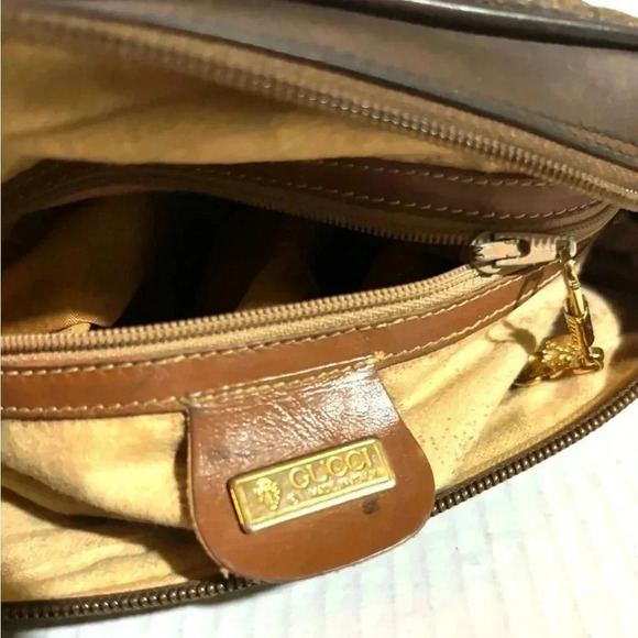 Gucci vintage GG logo distressed signature print canvas crossbody handbag - Picture 10 of 15